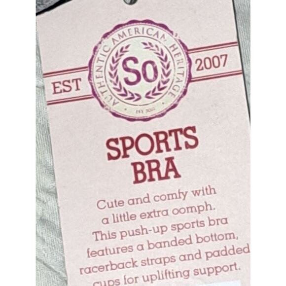 American Heritage Sports Bra Size Medium Gray and Black NWT - Picture 6 of 7